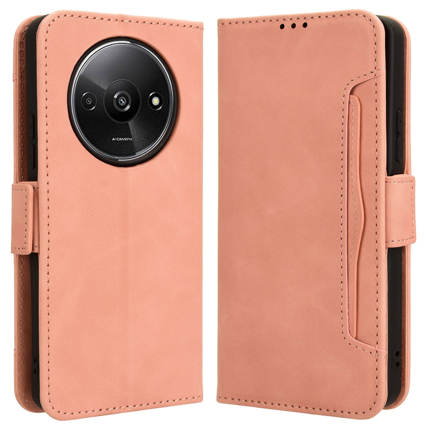 For Xiaomi Redmi A3 / Poco C61 4G Case with Multiple Card Holder Stand PU Leather Phone Cover For Xiaomi Redmi A3 / Poco C61 4G Case with Multiple Card Holder Stand PU Leather Phone Cover